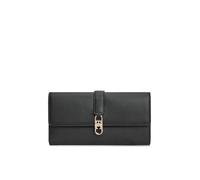 Geldbörse TOMMY HILFIGER "TH LIBRE LARGE FLAP WALLET", Damen, schwarz, Lederimitat, Textil, Kleinlederwaren, Damen Portemonnaie, Geldbeutel in elganter Optik (15468648-0) schwarz