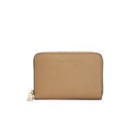 Geldbörse TOMMY HILFIGER "TH MODERN COMPACT ZA", Damen, hellbraun, Lederimitat, Strukturmuster, unifarben, Basic, Kleinlederwaren, Damen Geldbeutel, Portemonnaie mit Logo-Schriftzug (20548520-0) hellb