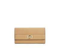 Geldbörse TOMMY HILFIGER "TH MODERN LARGE FLAP WALLET", Damen, beige, Lederimitat, Kleinlederwaren, Damen Portemonnaie, Geldbeute mit goldfarbenen Accessoires (68671850-0) beige
