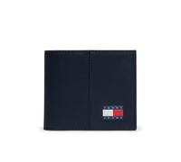Geldbörse TOMMY JEANS "TJM HERITAGE CC WALLET", Herren, nachtblau, Leder, Lederimitat, Textil, unifarben mit Farbeinsatz, Basic, Kleinlederwaren, Geldbeutel, Portemonnaie, Money Pocket mit Logoemblem