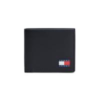 Geldbörse TOMMY JEANS "TJM HERITAGE LEATHER CC & COIN", Damen, schwarz, Leder, Basic, Kleinlederwaren, Unisex Geldbeutel, Portemonnaie mit Logo-Aunäher (32862306-0) schwarz
