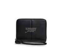 Geldbörse TOMMY JEANS "TJW BOLD MED ZA", Herren, schwarz, Lederimitat, Basic, Kleinlederwaren, Geldbeutel, Portemonnaie, Money Pocket mit Logoemblem (58817907-0) schwarz