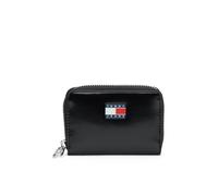 Geldbörse TOMMY JEANS "TJW MUST SMALL ZA", Damen, schwarz, Lederimitat, Basic, Kleinlederwaren, Damen Geldbeutel, Portemonnaie mit Logoflagge (30861566-0) schwarz