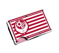 Geldscheinklammer aus Aluminium/Edelstahl, Kreditkartenetui, Metallgeldbörsen für Herren, minimalistische Geldbörse mit Geldklammer und Kreditkarte, Mehrfarbig, New California Brotherhood of Steel Red