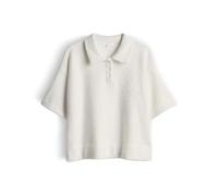 OPUS Damen Sweatshirt | GELUDI Loose Poloshirt aus flauschigem Effektgarn Milk, 36