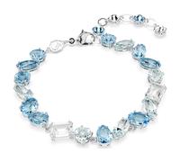 Gema Armband, Verschiedene Schliffe, Blau, Rhodiniert OS