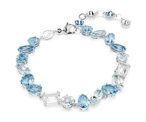 Gema Armband, Verschiedene Schliffe, Blau, Rhodiniert OS