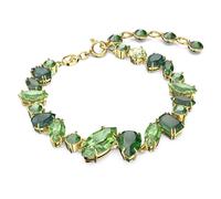 Gema Armband, Verschiedene Schliffe, Grün, Goldlegierungsschicht OS