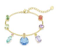 Gema Armband, Verschiedene Schliffe, Schwingende Kristalle, Mehrfarbig, Goldlegierungsschicht OS