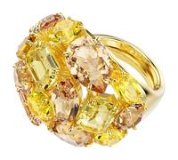 Gema Cocktailring, Verschiedene Schliffe, Gelb, 18K Goldbeschichtet 50-55