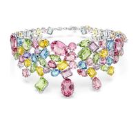 Gema Halsband, Verschiedene Schliffe, Mehrfarbig, Rhodiniert OS