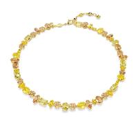 Gema Halskette, Verschiedene Schliffe, Gelb, 18K goldbeschichtet OS