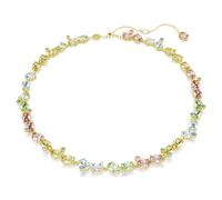 Gema Halskette, Verschiedene Schliffe, Mehrfarbig, 18K Goldbeschichtet OS