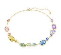 Gema Halskette, Verschiedene Schliffe, Mehrfarbig, Goldlegierungsschicht OS