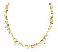 Gema lange Halskette, Verschiedene Schliffe, Gelb, Goldlegierungsschicht OS