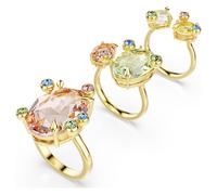 Gema Ring, Set (3), Verschiedene Schliffe, Mehrfarbig, Goldlegierungsschicht 50