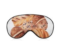 Gemalte Brot-Schlafmaske, lichtblockierende Augenmaske, bequem und weich, Augenabdeckung mit Gummiband, geeignet für Männer und Frauen, geeignet für Reisen/Schlafen