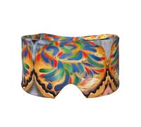 Gemalte Schlafmaske mit Brot-Druck, blockiert Licht, weich, Komfort-Augenbinde mit verstellbarem Kopfband