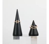 GemeShou 2-stückige Black-Ring-Display-Ständer zum Verkauf, Schmuck-Display-Ring für die Hochzeitseremonie, Ring-Kegel-Speicher-Organisator, Hochzeit-Ring-Halter für die Nachttisch [Black]