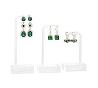 GemeShou 3-stückige transparente Ohrring-T-Ständer zur Schmuck-Display-Ausstellung, Acryl-Ohrring-Hänger für Frauen, kleiner klarer Ohrring-Halter zum Verkauf, Schmuck-Photografie-Props [L-Form]