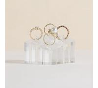 GemeShou 4-stückige Acryl-Schmuck-Ring-Display-Ständer zum Verkauf, Klarer Ring-Schmuck-Halter zur Ausstellung, Transparente Ring-Speicher-Ständer mit Klammern [Acryl-Ring-Halter - Satz von 4]