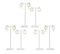 GemeShou 6-stückige Acryl-Ohrring-Display-T-Ständer zum Verkauf, Mini-Klar-Hänger für Schmuck-Ohrringen, Ohrring-Display-Halter für Frauen, transparente Schmuck-Photografie-Props für Online [Square]