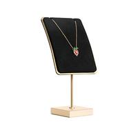 GemeShou Schwarz Halskettenträger, kleiner Schmuck-Ständer, Sammet-Halskette-Ausstellung-Ständer zum Verkauf, Metall-Schmuck-Organisator, Halskette-Ohrring-Hänger 【Schwarz】