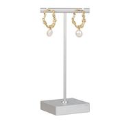 GemeShou Silver-Ohrring-T-Ständer, Metall-Ohrring-Display-Ständer zum Verkauf, kleiner Schmuck-Ohrring-Speicher-Organisator, Mini-Ohrring-Halter für Online-Photografie-Props [Silver]