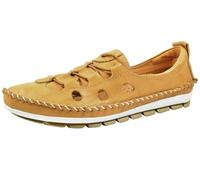 Gemini 003115-01 Damen Ballerina Slipper Mokassins Leder, Größe:38 EU, Farbe:Gelb