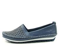 Gemini 003128-01 Schuhe Damen Ballerina Mokassins Slipper, Größe:36 EU, Farbe:Blau