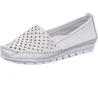 Gemini 003128-85 Schuhe Damen Ballerina Slipper Mokassins, Größe:38 EU, Farbe:Weiß