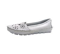 Gemini Damen Ballerina Sportliche Slipper Weiß Größe 41