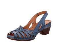 Sandale GEMINI, Damen, Gr. 39, blau (royalblau), Glattleder, sportlich, Schuhe (31424639-39) royalblau