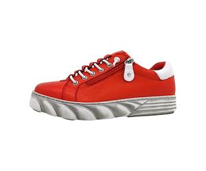 Gemini Anilina Schnürschuh 343850 Rot 051- Rot/Weiss