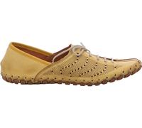 Gemini Damen Schnürschuh Leberschuh Flexible Laufsohle luftiges Muster 031218-02, Größe:39 EU, Farbe:Gelb