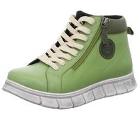 Gemini Damen Stiefelette High Top Sneaker Leder Reißverschluss 340240-02, Größe:39 EU, Farbe:Grün