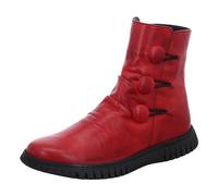 Gemini Damen Stiefelette Leder Boot mit Knöpfen und sportlicher Sohle 033503-02, Größe:42 EU, Farbe:Rot