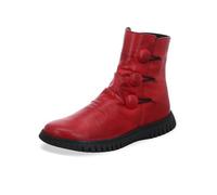 Gemini Damen Stiefelette Leder Boot mit Knöpfen und sportlicher Sohle 033503-02, Größe:40 EU, Farbe:Rot