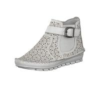 Gemini Damen Stiefelette 382019-19 Leder Cutouts floral Muster Weiß Größe 39