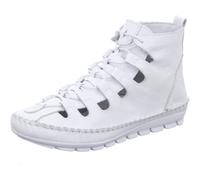 Gemini Damen Stiefelette Leder Reißverschluss 382175-01, Größe:40 EU, Farbe:Weiß