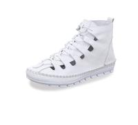 Gemini Damen Stiefelette 382175-01 Leder Reißverschluss Weiß Größe 38