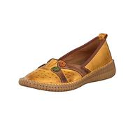 Gemini Damen Leder Slipper Ballerina 332844-02 (Gelb, Numeric_41)