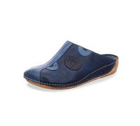 Gemini Damen Pantolette Leder Clog Sabot 336062-02, Größe:41 EU, Farbe:Blau