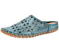Gemini Damen Pantolette Sabot Leder Clog Cutouts 031195-02, Größe:37 EU, Farbe:Mehrfarbig
