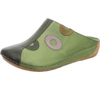 Gemini Damen Pantolette vorne geschlossener Leder Clog Sabot 336062-02, Größe:38 EU, Farbe:Grün