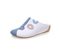 Gemini Damen Pantolette Leder Clog Sabot 336062-02, Größe:42 EU, Farbe:Weiß