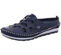 Gemini Damen Sabot Leder Pantolette mit Cut Outs und Wechselsohle 382646-01, Größe:39 EU, Farbe:Blau