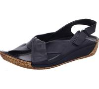 Gemini Damen Sandale aus Leder mit gekreuzten Riemen und Klettverschluss 032024