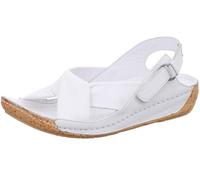 Gemini Damen Sandale aus Leder mit gekreuzten Riemen und Klettverschluss 032024
