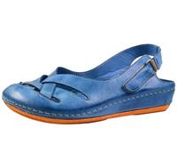 Gemini Damen Sandale Cutouts Leder Slingback 336511-02, Größe:38 EU, Farbe:Blau